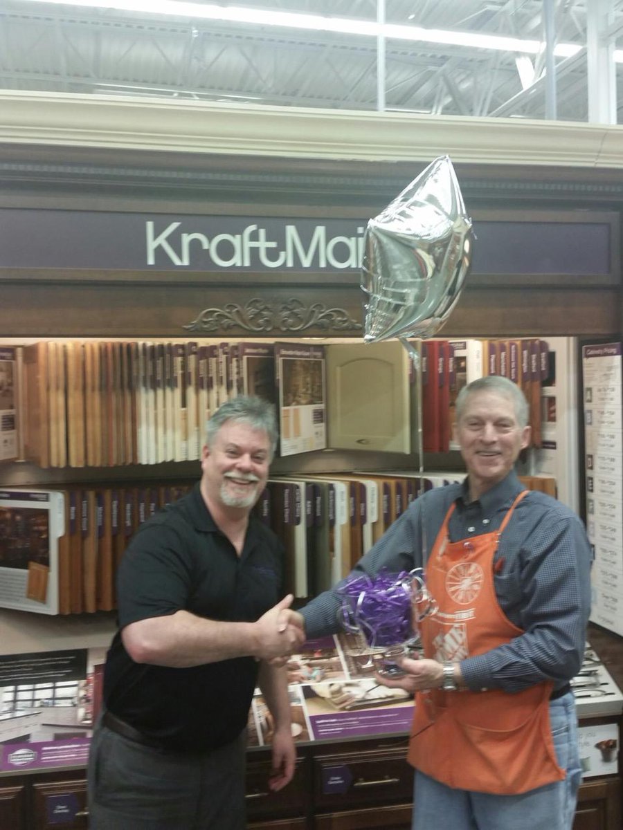 THD3662's tweet photo. Congratulations to Bob Miller #1 sales store in Kraftmaid cabinets. http://t.co/GSa2PgVN3W