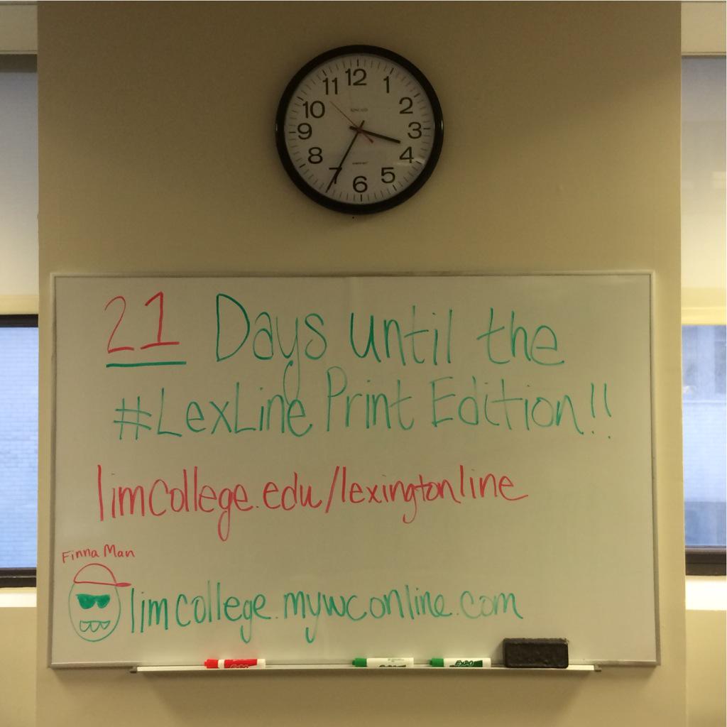 lexingtonline's tweet image. 21 Days, everyone. #LexLine #InPrint