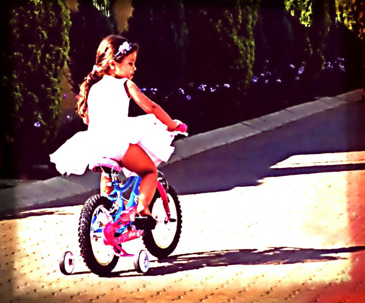 Made with #Pixlr ballerina on a bicycle
