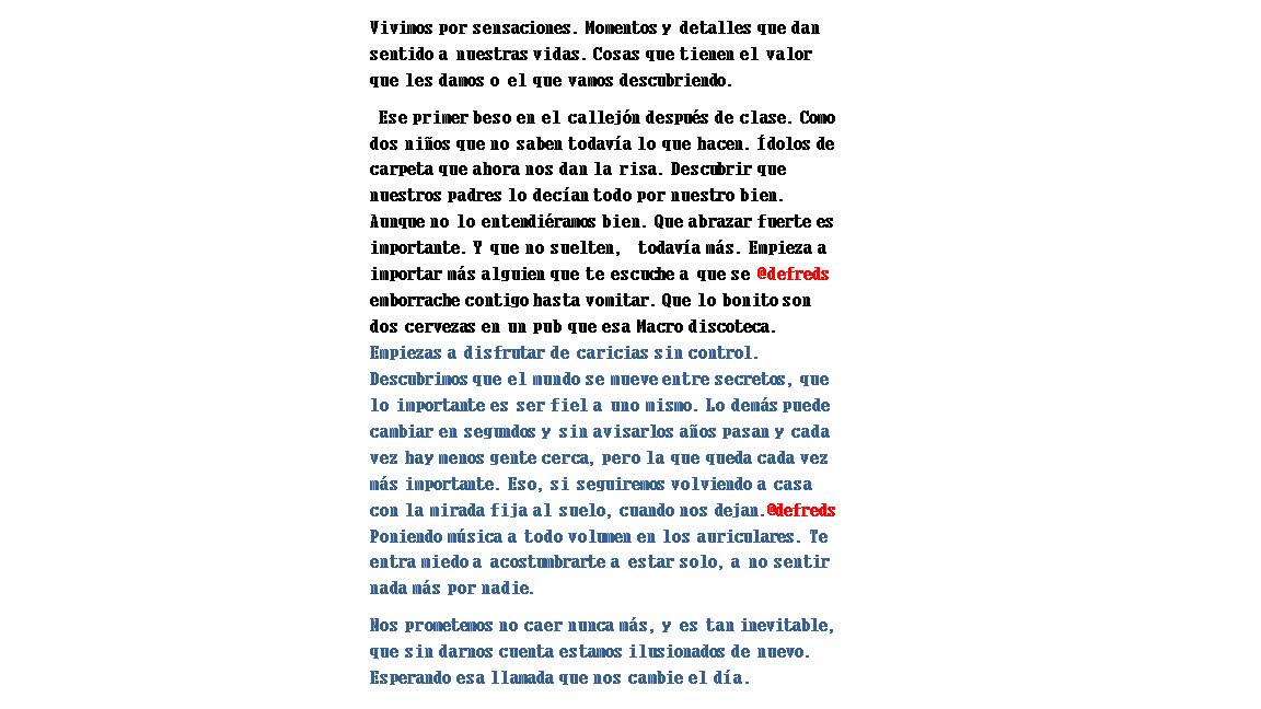 Defreds's tweet photo. Sensaciones. http://t.co/mgfKyk8rm4