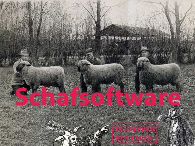 vertipperdtages's tweet photo. Der #vertipperdestages: Schafsoftware http://t.co/UYxFOqxQPM (Danke @Frau_Horchert!) http://t.co/DpFbNRkwvY