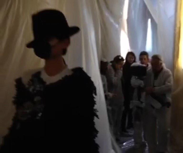 Filming the spectacular AF Vandevorst autumn-winter show in Paris yesterday. Fabulous performance/concert/collection!