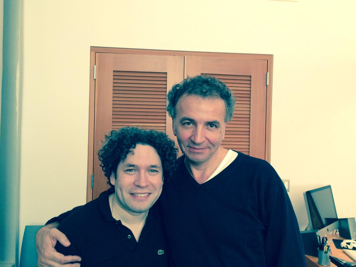 With the great <a href="/GustavoDudamel/">Gustavo Dudamel</a> :) #rehearsal #Mahler6