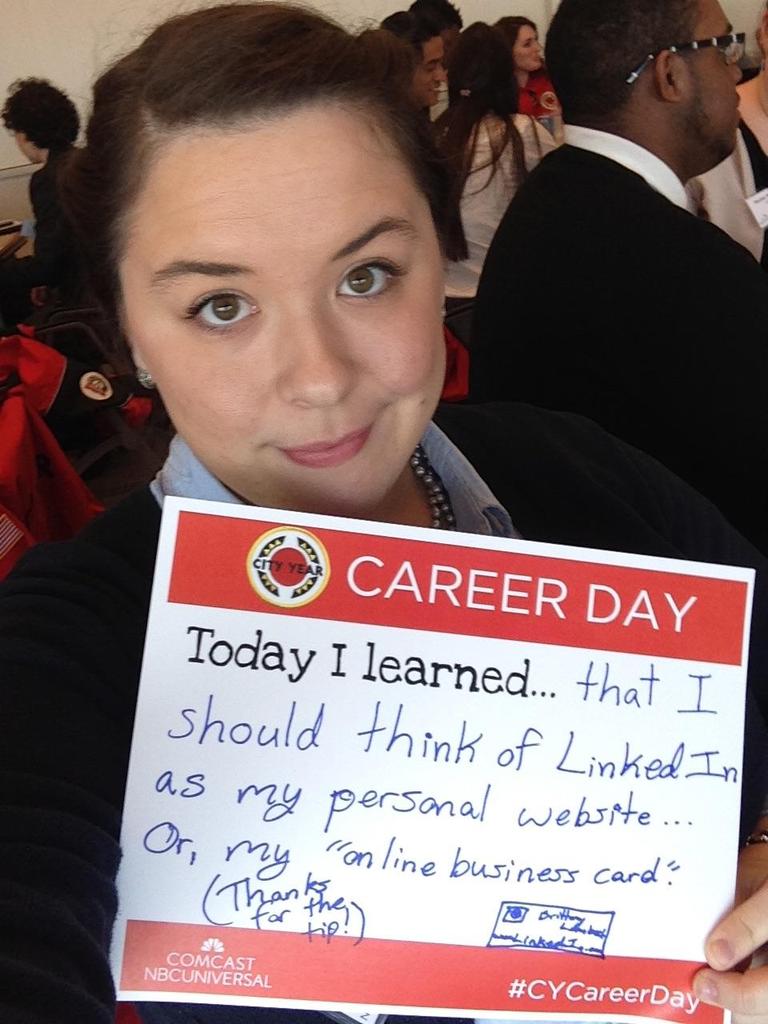 cybrittany's tweet photo. It was hard to pick just one thing that I learned today! @ComcastFreedom #CYCareerDay http://t.co/CW09Vdxoqg