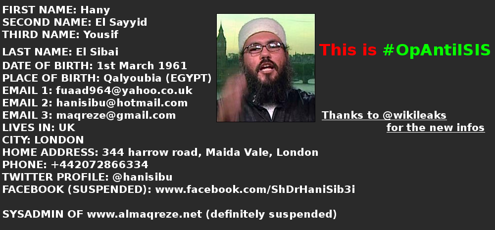 anonymousmorris's tweet photo. Thanks to @wikileaks for the new infos. @hanisibu i hope you was expecting us
#OpAntiISIS #OpIceISIS #RT #BestDOXEver http://t.co/nLictOTTcW