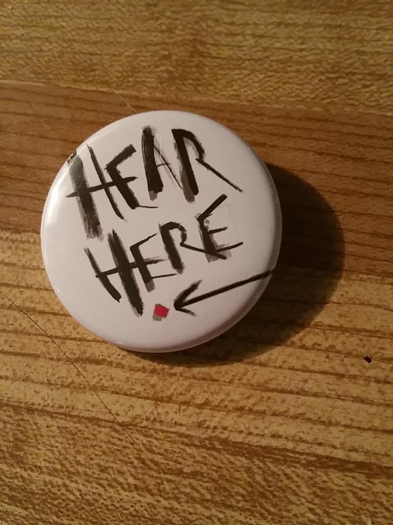 buttonboynet's tweet image. #hearhere buttons. Don't miss there upcoming shows. Proud to make there buttons #torontoartshow
