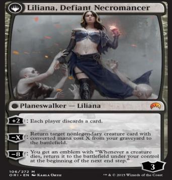 Creature into planeswalker flip card on magic origins #mtg #magicthegathering #liliana #magicorigins