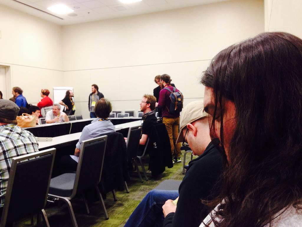 DessertCactus's tweet photo. @DessertCactus: Team dessert cactus programmers present at igda ai roundtable #ai #games http://t.co/oHVwQ0Lmoj