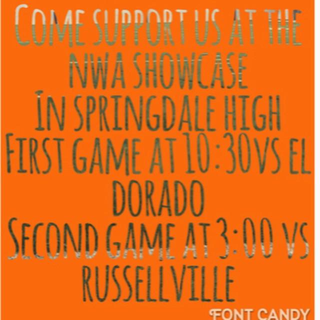 NWA SHOWCASE AT THE SPRINGDALE HIGH STADIUM. COME SEE US PLAY AT 10:30 AM VS. EL DORADO AND AT 3:00 PM VS. RUSSELLV…
