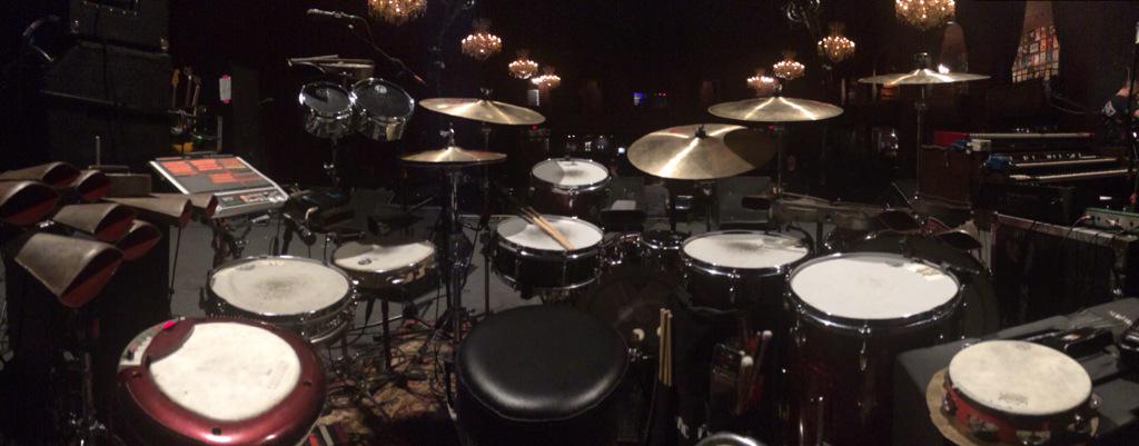 My <a href="/Gretsch_Drums/">Gretsch Drums</a> today with <a href="/GalacticFunk/">Galactic</a> . First of two nights at the Fillmore
<a href="/vicfirth/">Vic Firth</a> <a href="/remopercussion/">Remo Inc.</a> <a href="/dwdrums/">Drum Workshop, Inc.</a>
