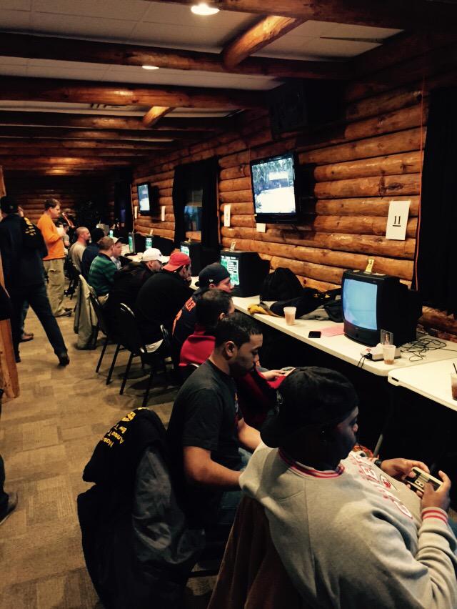 tony__patterson's tweet photo. Getting some good practice in tonight before the big tournament begins tomorrow.  #TecmoXI http://t.co/UtFr0NMqTr