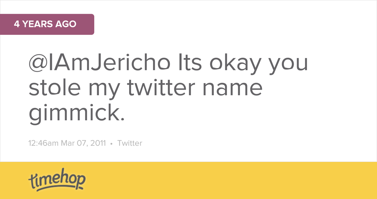 IamLockman's tweet photo. IamLockman predated IamJericho! haha http://t.co/LUJFHurRLs http://t.co/0xVCeKah0D