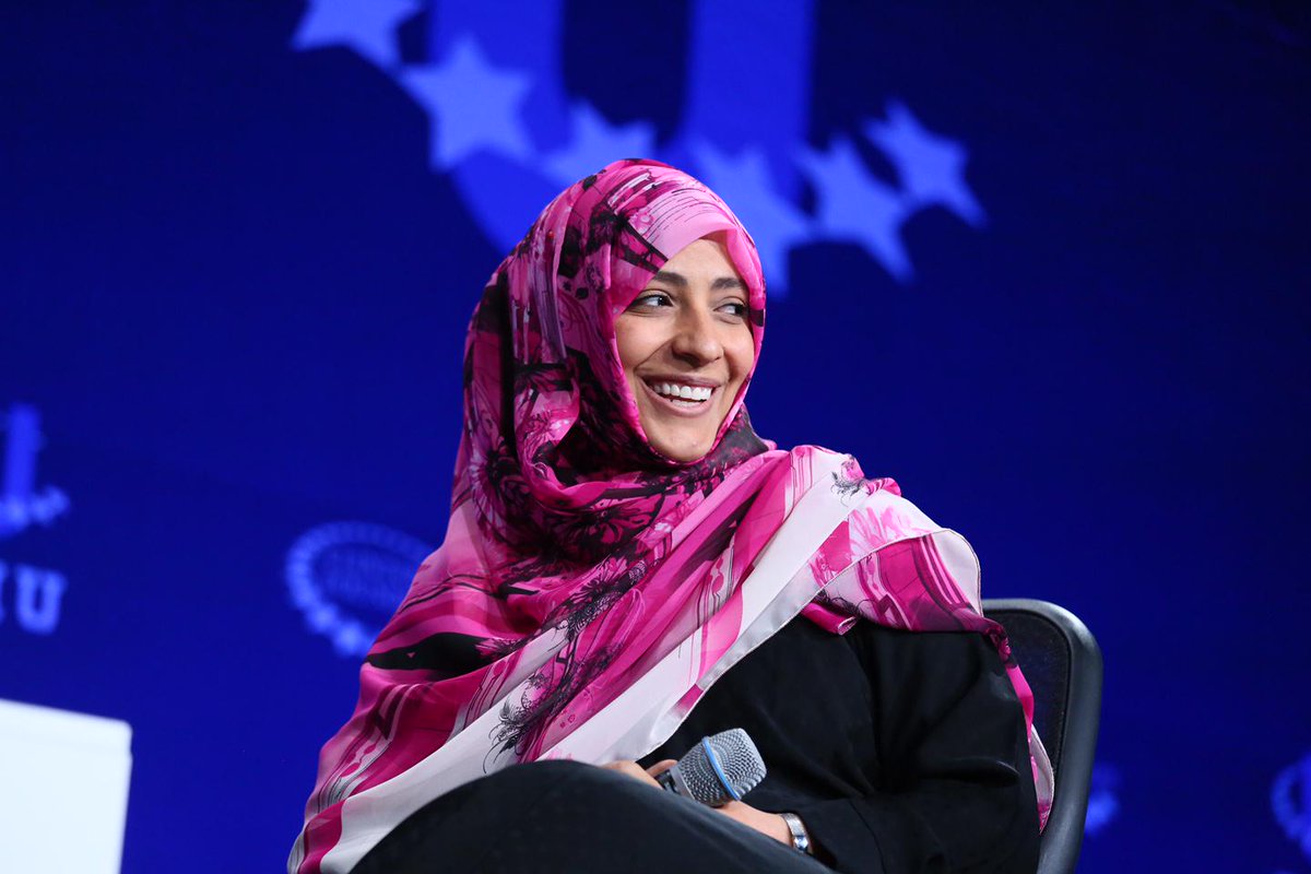 CGIU's tweet photo. “I believe that we can change our societies to be better.” - @TawakkolKarman #CGIU http://t.co/Cwy2749EPt