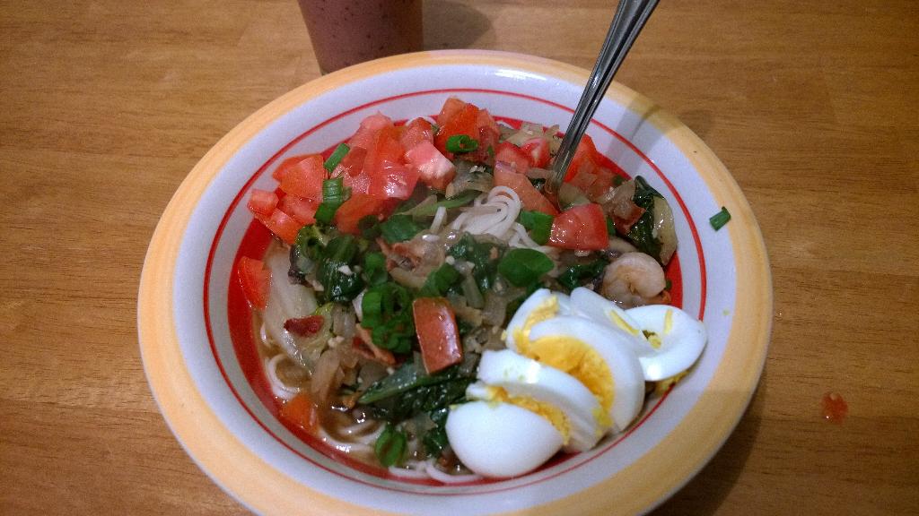 Tobytwittier's tweet photo. @KyJayBry and I tried out some Japanese inspired Ramen tonight. Learned alot and the next one will be better.  🍜 http://t.co/VJ4rdlKoeE