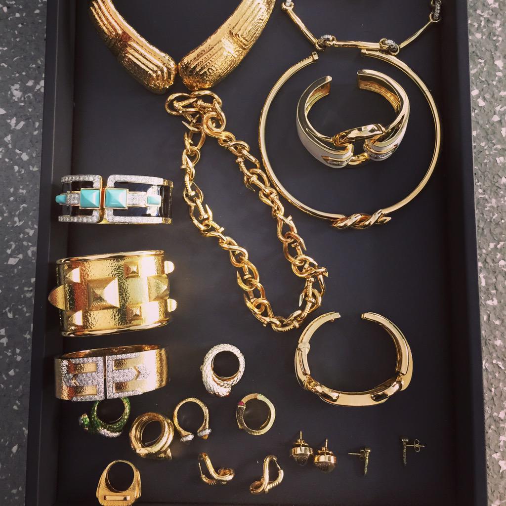 Tray of love from <a href="/DavidWebbJewels/">David Webb Jewels</a> on set today #rachelzoestudio #jewelryheaven xoRZ