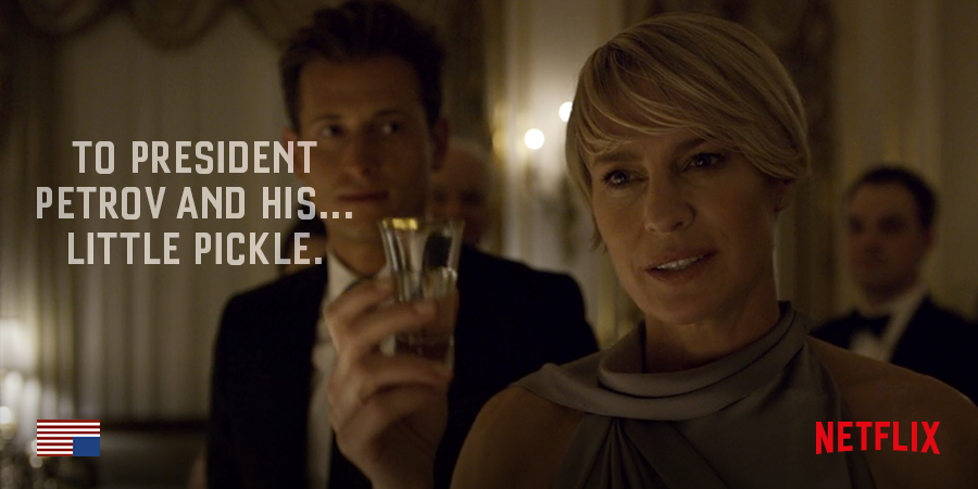 HouseofCards's tweet photo. Raise your glass. http://t.co/aOq0gZh2BQ