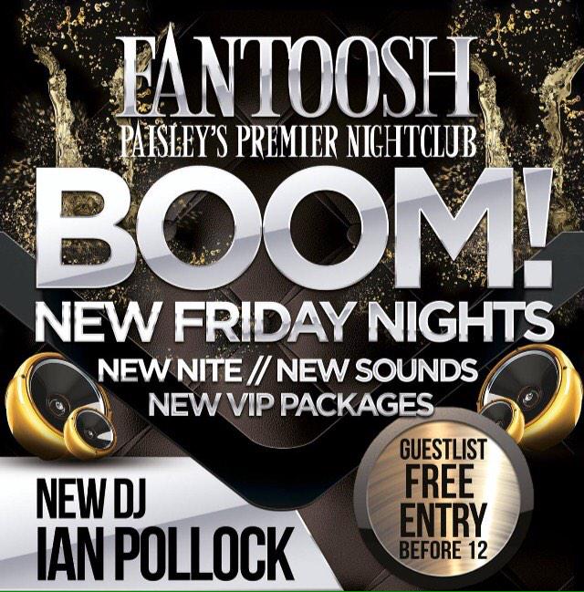 FantooshClub's tweet photo. Another great night #Boomfriday with DJ Iain Pollock!! #RT same again next week people big shout out to @heaven17bef http://t.co/MvClXTcsVR