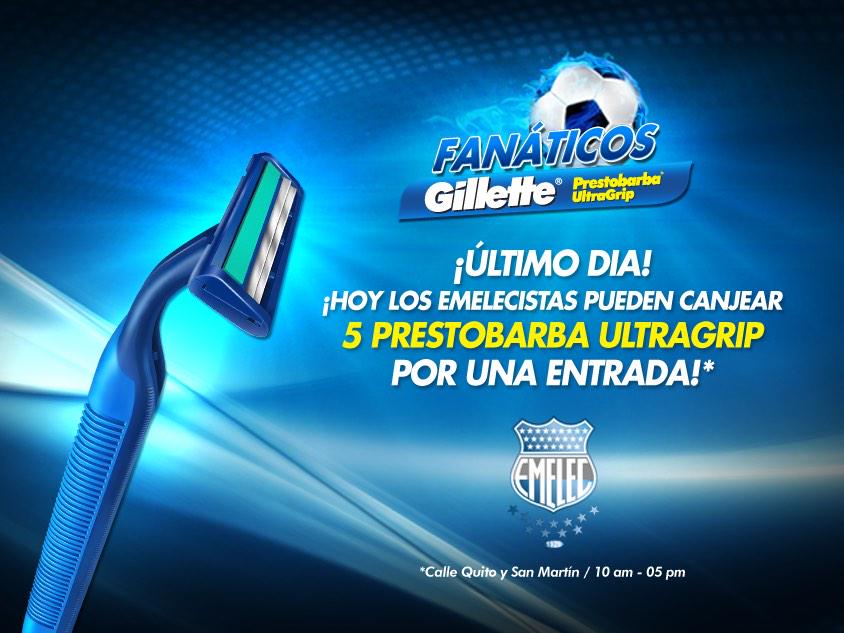 CSEmelec's tweet photo. #FanGillette Emelecista, hoy 5 Prestobarba Ultragrip valen 1 entrada para el clásico. Más en http://t.co/NwJB8ZGoWk http://t.co/5sI3H6XqVO