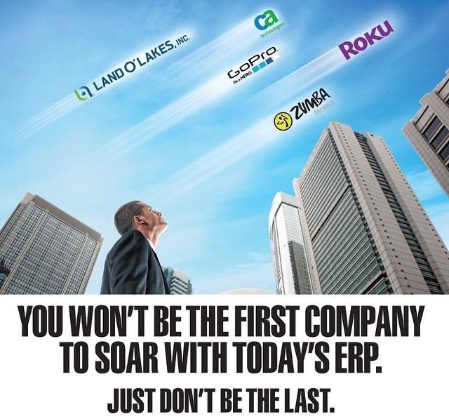 Kevin_NetSuite's tweet photo. You won't be the first to soar with today's ERP. Just don't be the last. #NeSuite runs GoPro, CA, Land O'Lakes, Zumba http://t.co/3OjKElh60h