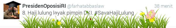 hastagnya #SaveHajiLulung  pak <a href="/farhatabbaslaw/">PresidenOposisiRI</a> bukan #savahajilulung sayang tweetnya udah bagus nanti gk ke read