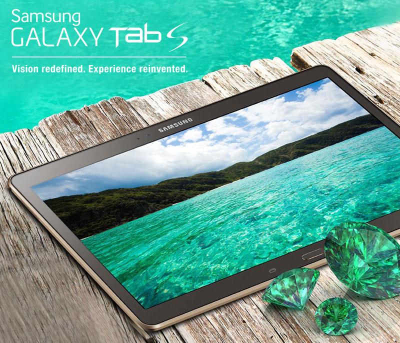 Experience only the best with the stunning Super AMOLED Display of the Galaxy Tab S.