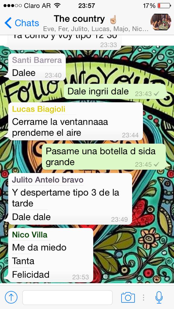 paudaruich's tweet photo. Nosotros los felices @LucasBiagioli @JulioAntelobrav @Santi00K y el amargo de @NicoVilla92 http://t.co/uWfo4ltzq1