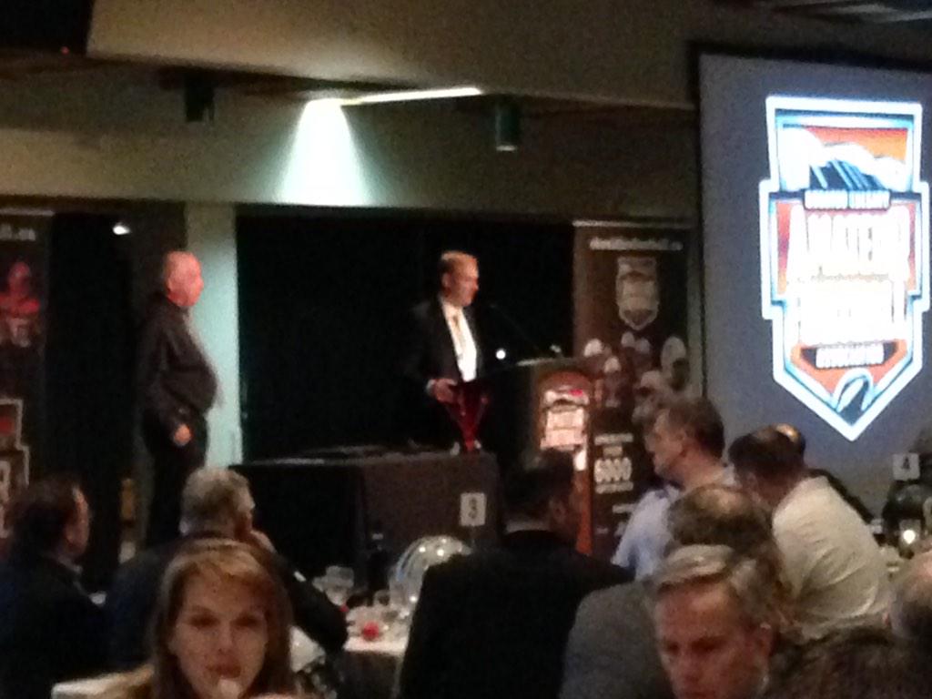 Greg Peterson, president of GCAFA, speaking at shouldice park fundraiser.  #yyc #football