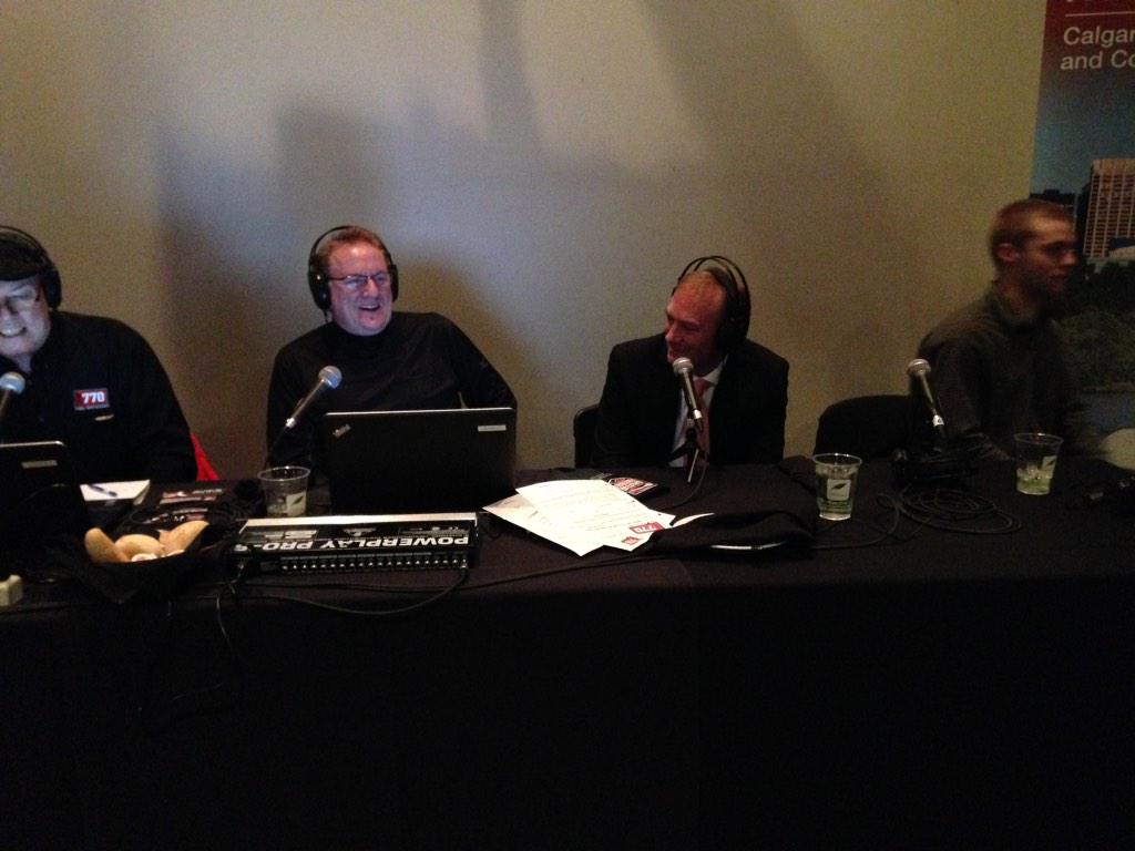 Greg Peterson, president of GCAFA, on <a href="/QR77Radio/">QR77Radio</a> in support of #yyc #football.
