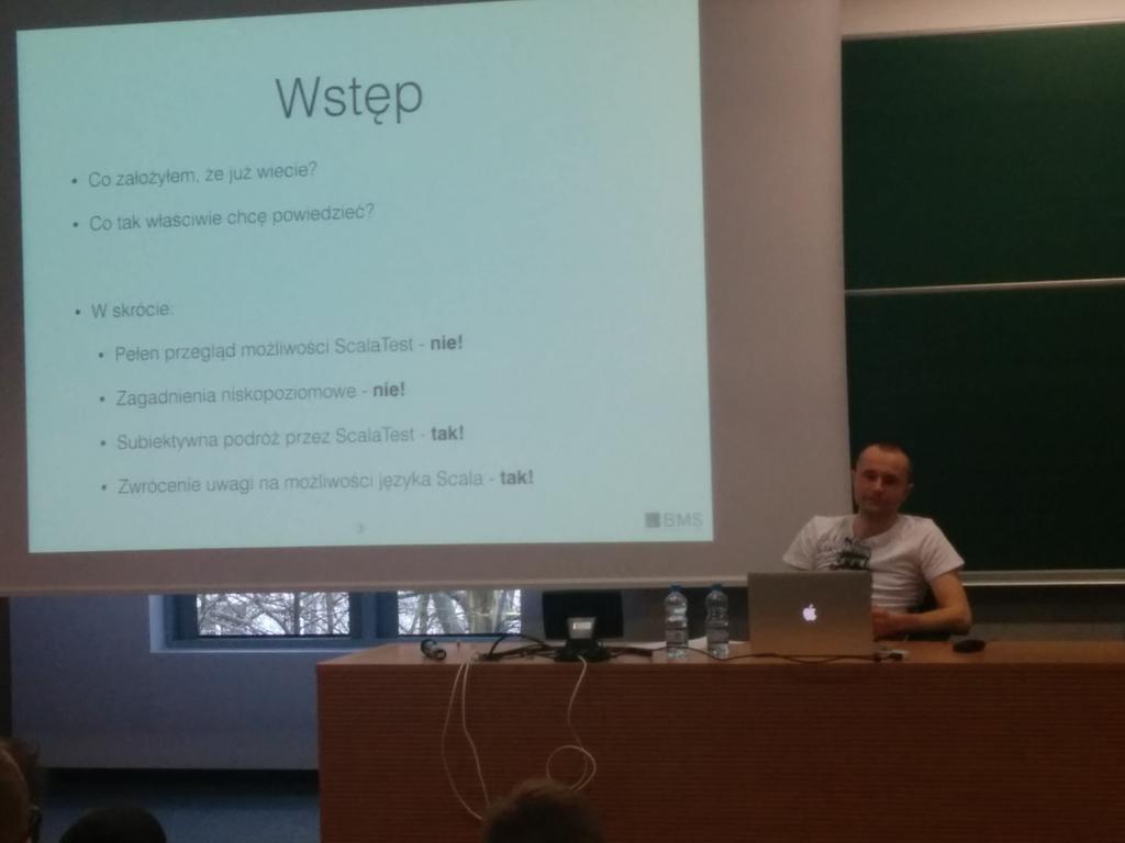 Our <a href="/PawelBMS/">@PawelBMS</a> is starting his talk about <a href="/scalatest/">ScalaTest</a> @ #scala45pl by <a href="/WarszawScaLa/">Scala in Warsaw PL</a>