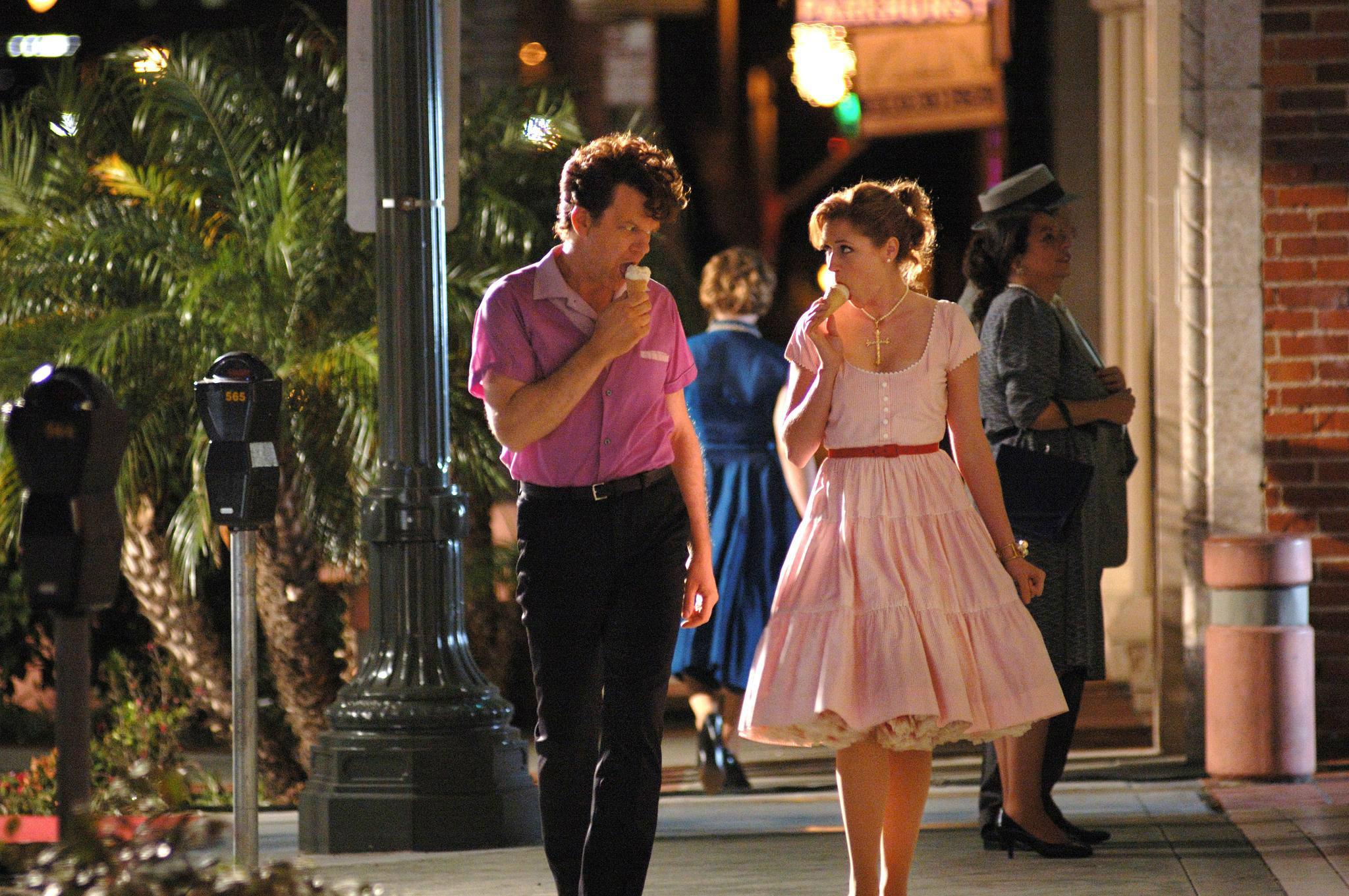 John C. Reilly and Jenna Fischer in WALK HARD: THE DEWEY COX STORY  2007.  Happy birthday Miss Fischer. 