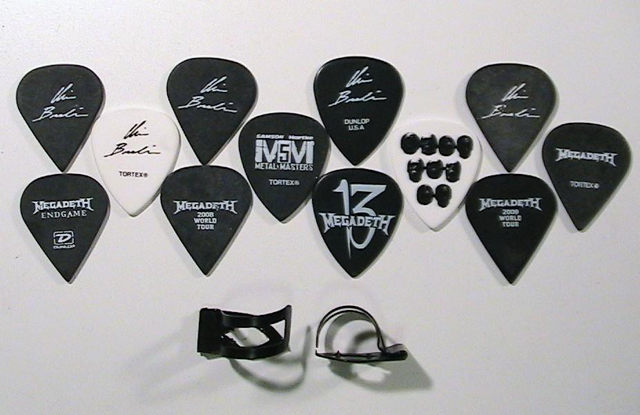My guitar pick collection. Happy Birthday and best wishes for your new band 