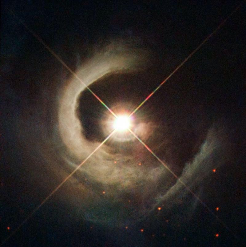 Space__pics's tweet photo. Hubble Sees a Young Star Take Center Stage http://t.co/INFvDNW5ZK