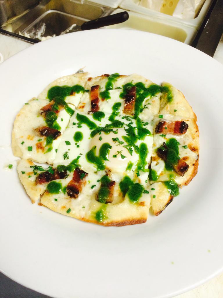 gdryden80's tweet photo. Gruyere mornay, belly, egg, pistou #dr.suess http://t.co/hVh4Ykx0gE