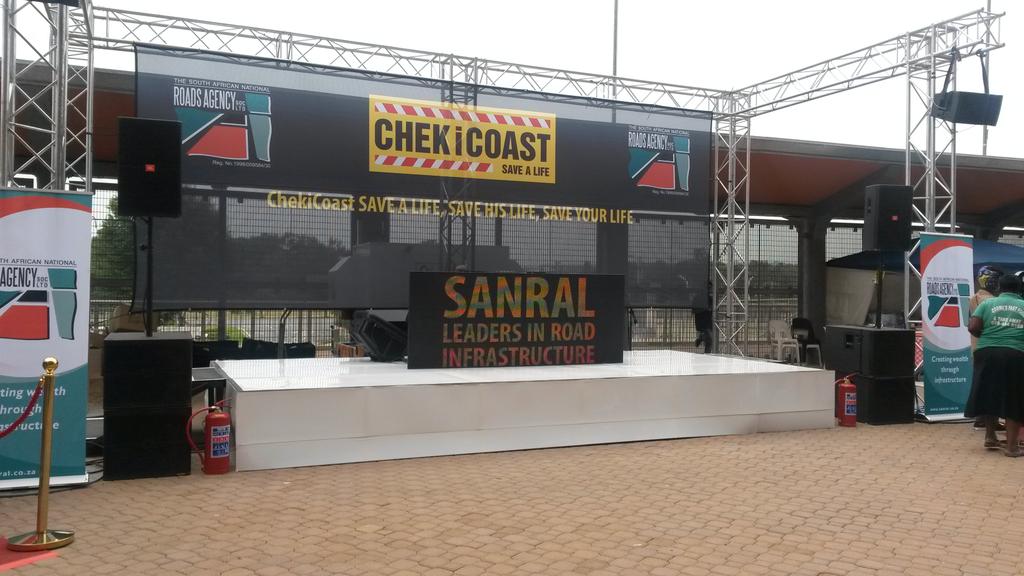 SANRAL_za's tweet photo. #CheckiCoast campaign activation stand: Save A Life, Save His Life, Save Your Life. http://t.co/FOUlZwFLF7