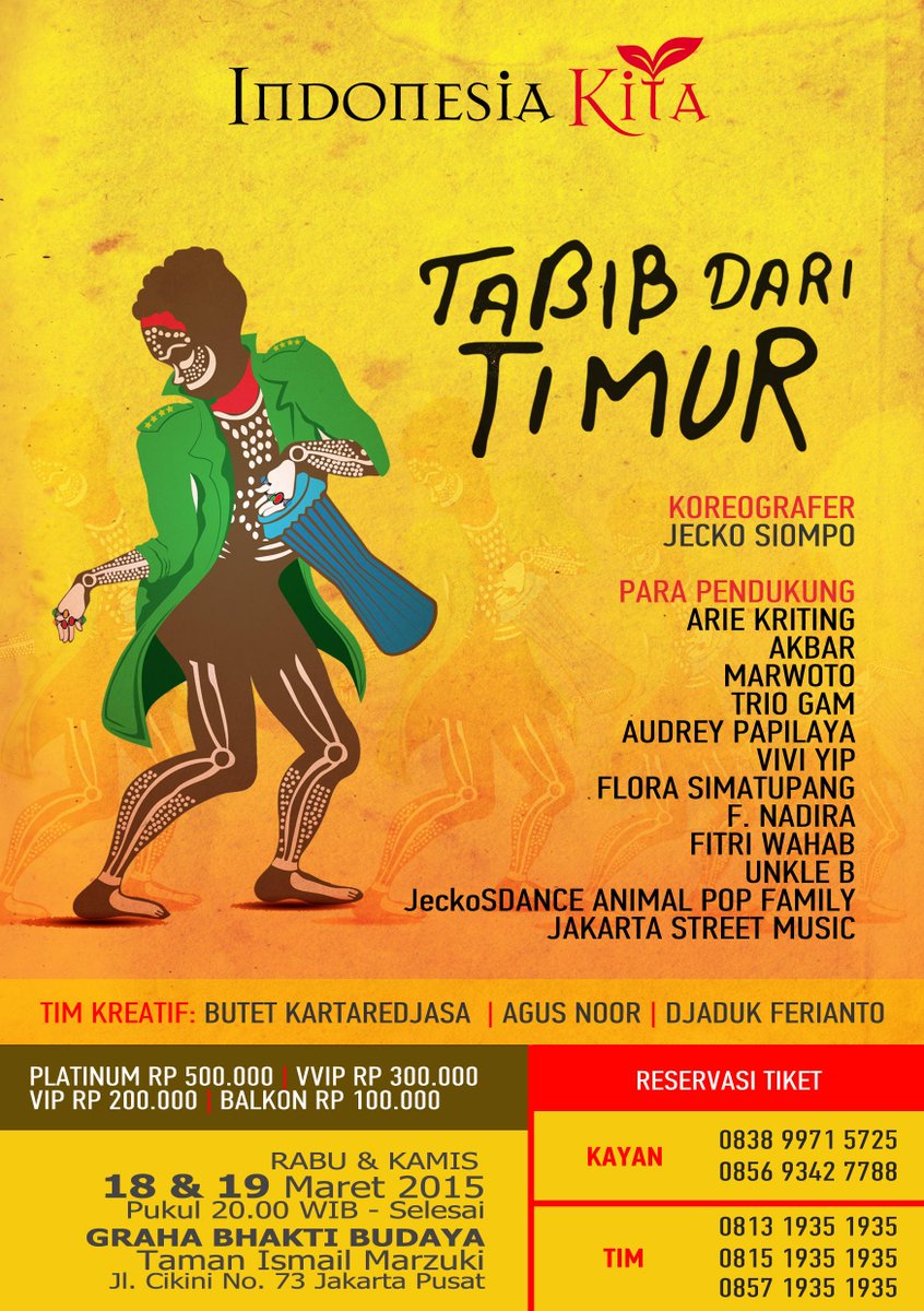 InfoKAYAN's tweet photo. TABIB DARI TIMUR
tiket sdh siap di order ayo..
Hari Rabu&amp;Kamis 18-19 Maret 15, Resv tiket 085693427788 / 083899715725 http://t.co/vUrIWdmTlt