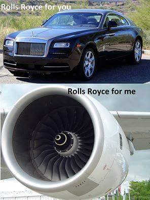 Live from the Flight Deck on Twitter Rolls Royce for you  Rolls Royce  for me aviation aviationhumor aviationmemes pilots pilotlife  httptcoFHpkYF94kS  X
