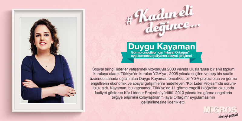 nesimiakgul's tweet photo. @Migros_Turkiye: Duygu Kayaman gibi #kadınelideğince görme eng. de hayal kurabileceği bir ülke haline gelir Türkiye http://t.co/oFkO2orEGr