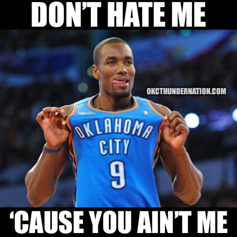 ThunderNationCP's tweet image. STAT ALERT: Serge Ibaka leads the entire NBA in blocks with 150.

#SergeIblocka #SergeProtector