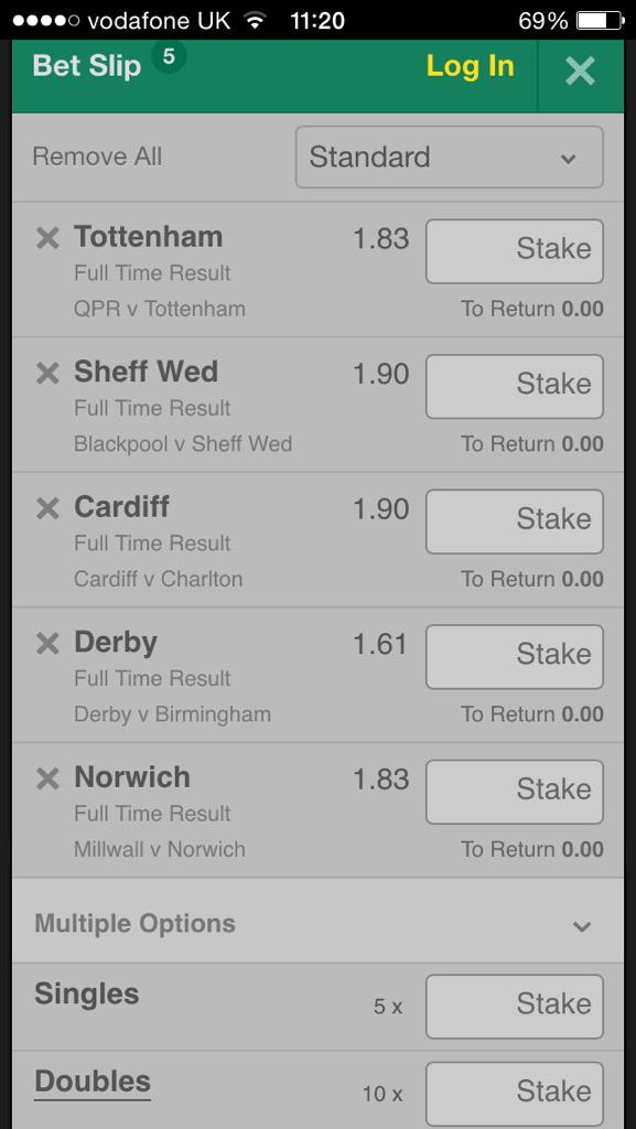 FotheringhamA's tweet photo. @Fifa_15_Bets odds http://t.co/nVHEAY2Dxz