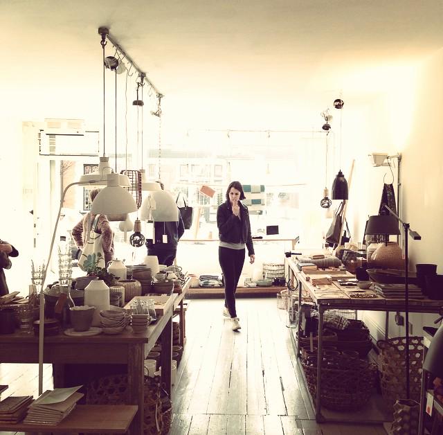 Sunny Saturday at moth : ) with lots of our new spring collection in store