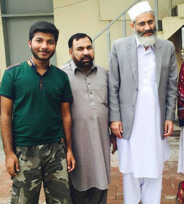 AR_Dakhil's tweet photo. #SirajUlHaq at my home with me and my Father. Really a proud moment of my life. #SenatorSirajUlHaq #JI http://t.co/27ZDf2UYym