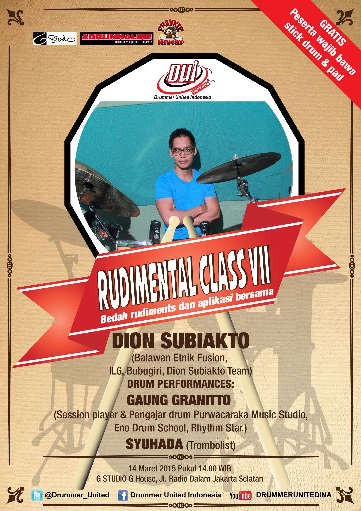 <a href="/iyunkdoank/">kremlin</a> <a href="/snaredrumfreakz/">Mike Drum Enthusiast</a> <a href="/dionsubiakto/">Dion Subiakto</a>14 Maret 2015 | #DUI: RUDIMENTAL CLASS VII with DION SUBIAKTO | #DUIevents
