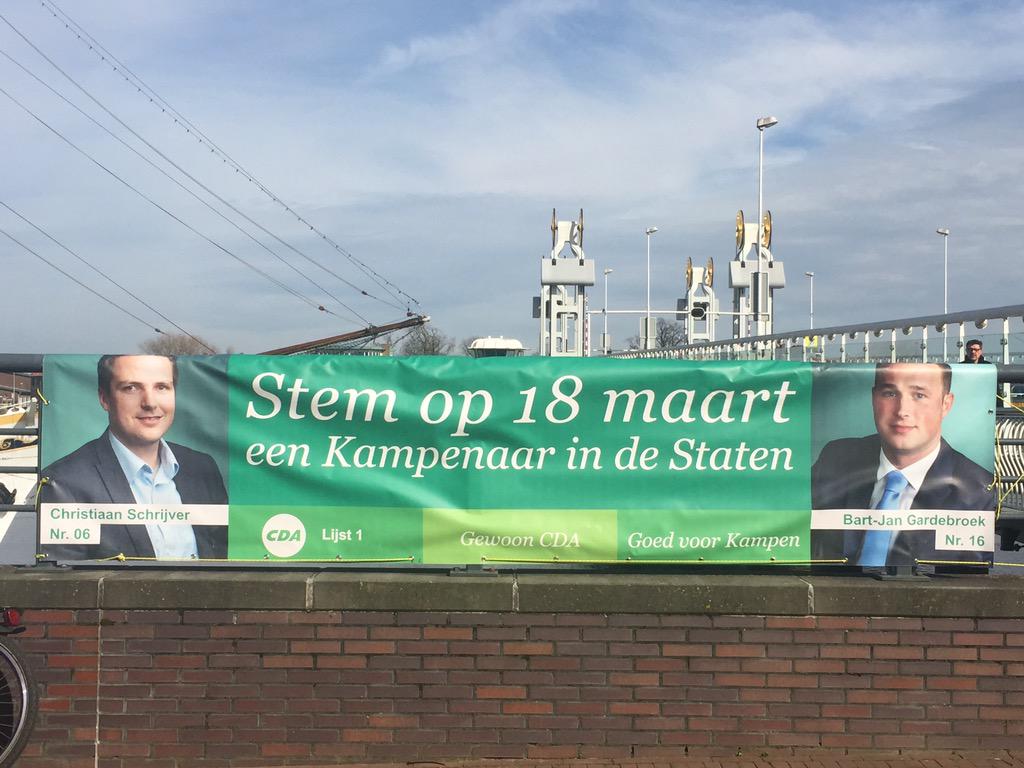 BJGardebroek's tweet photo. #Kampen stemt 18 maart #GewoonCDA @CDAOverijssel #ovkiest #ikstemCDA http://t.co/QKsjkwZzVr