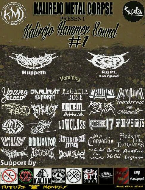 Jangan lupa bsk ada "KalirejoHammerSound" at gedung kesenian Gadingrejo Lampung \m/