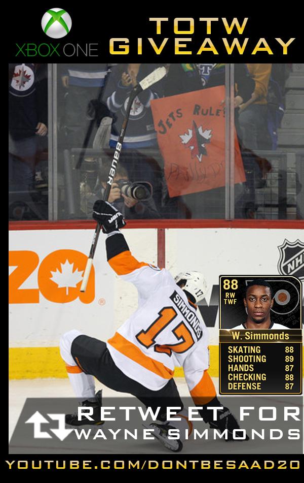 DontBeSaad20's tweet photo. Retweet to win this Wayne Simmonds TOTW in @EASPORTSNHL #HUT! http://t.co/Y4NCtSlECi