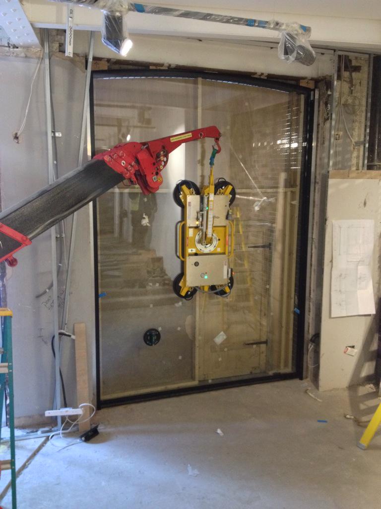 Glass going in at south bank #glass #glazing