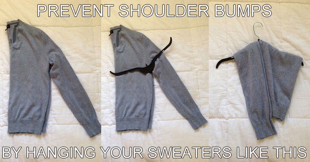 sweater folding hack