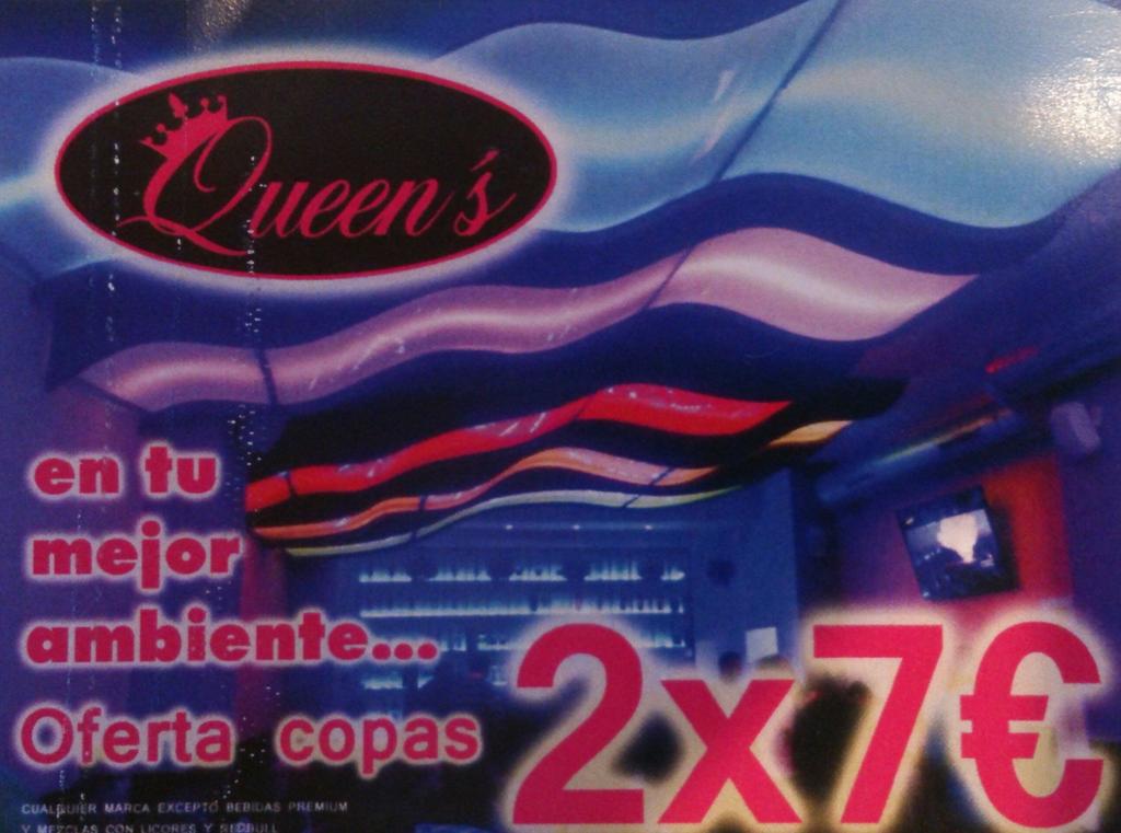 Hoy en Queen's Copas, enseñando este SMS, 2 copas por 7€ en vaso ancho!
Estamos en Av. Emilio Lemos, Edif. Lemos 26.