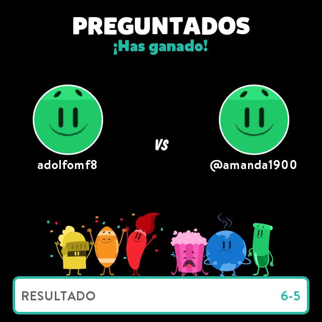 AMF_CAI's tweet photo. ¡Gané una partida contra @amanda1900 en Preguntados! - http://t.co/NqLoXqX817 http://t.co/TbJvmfKGhp