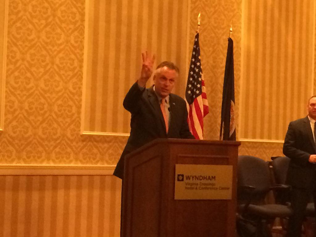 VA4thDistDems's tweet photo. @GovernorVA welcoming @vademocrats and reminding us we swept 3 statewide offices! We are so proud of you! http://t.co/3kdFsCZSsk